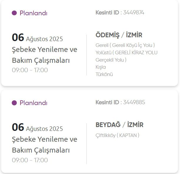 İzmir GEDİZ elektrik kesintisi! 6 Ağustos İzmir'de elektrik kesintisi ne zaman bitecek, elektrikler ne zaman gelecek?