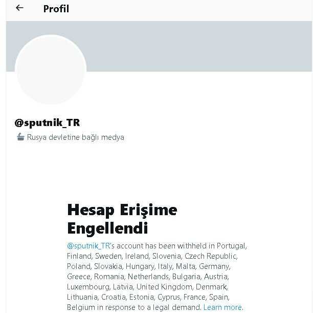 Sputnik Türkiye Twitter hesabı kapandı mı, neden kapandı, neden açılmıyor? Sputnik_TR Twitter hesabı engellendi mi, neden engellendi?