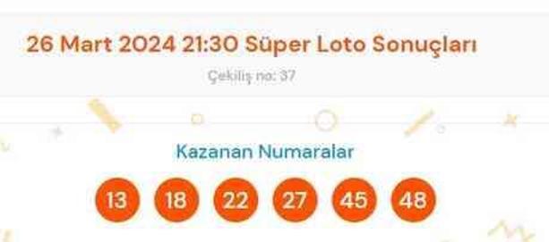 Süper Loto sonuçları açıklandı! 26 Mart Süper Loto kazanan numaralar neler? Süper Loto sonuçlarına ne zaman, nereden bakılır?
