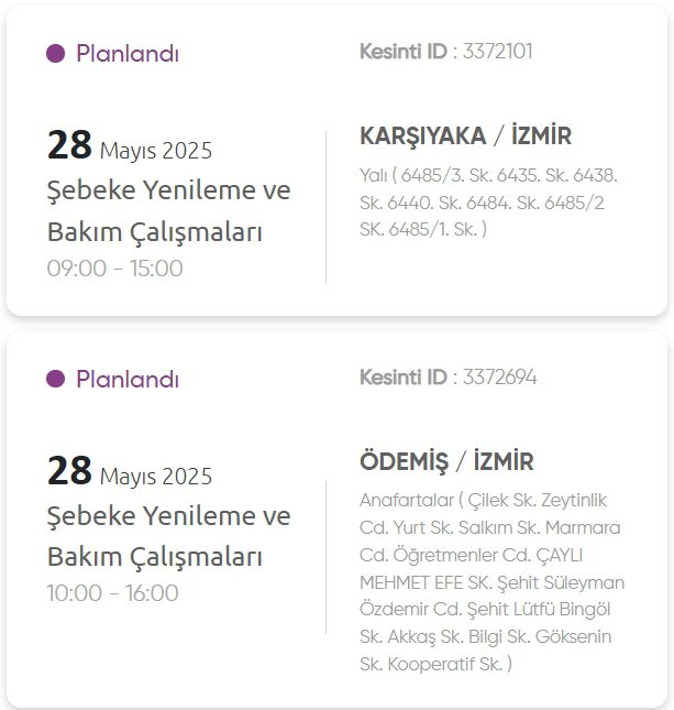 İzmir GEDİZ elektrik kesintisi! 28 Mayıs İzmir'de elektrik kesintisi ne zaman bitecek, elektrikler ne zaman gelecek?