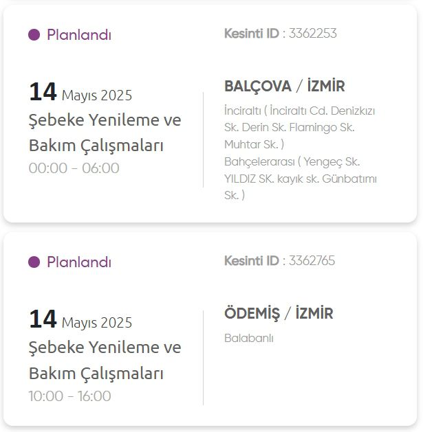 İzmir GEDİZ elektrik kesintisi! 14 Mayıs İzmir'de elektrik kesintisi ne zaman bitecek, elektrikler ne zaman gelecek?