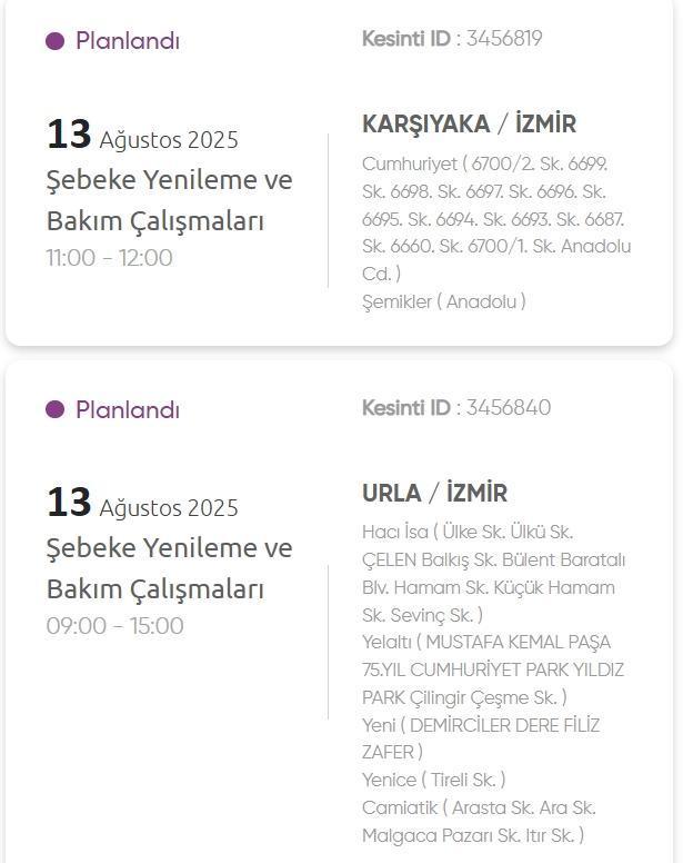 İzmir GEDİZ elektrik kesintisi! 13 Ağustos İzmir'de elektrik kesintisi ne zaman bitecek, elektrikler ne zaman gelecek?