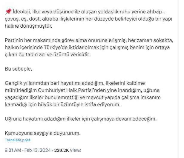 CHP'de ipler geriliyor! Gürsel Tekin partiden istifa mı etti?