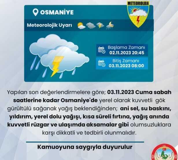 Osmaniye okullar tatil mi Son Dakka! 3 Kasım Cuma Osmaniye okullar tatil mi?