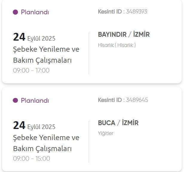 İzmir GEDİZ elektrik kesintisi! 24 Eylül İzmir'de elektrik kesintisi ne zaman bitecek, elektrikler ne zaman gelecek?