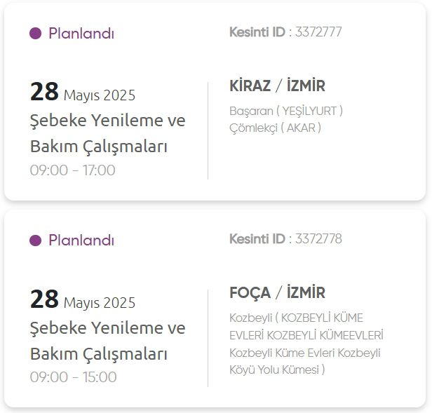 İzmir GEDİZ elektrik kesintisi! 28 Mayıs İzmir'de elektrik kesintisi ne zaman bitecek, elektrikler ne zaman gelecek?