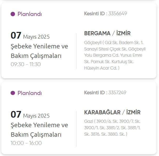 İzmir GEDİZ elektrik kesintisi! 7 Mayıs İzmir'de elektrik kesintisi ne zaman bitecek, elektrikler ne zaman gelecek?