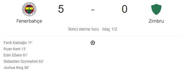 Fenerbahçe Zimbru maç özeti! (VİDEO) Fenerbahçe Zimbru maçı özeti izle! Fenerbahçe Zimbru golleri kim attı, maç kaç kaç bitti?