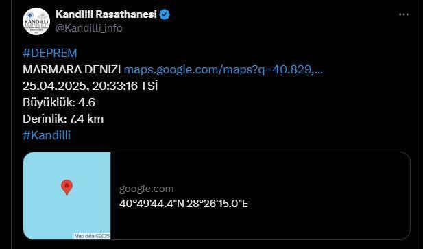 İstanbul'da 4.3 büyüklüğünde bir deprem daha meydana geldi