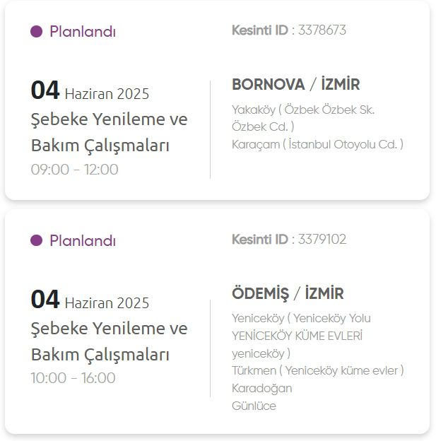 İzmir GEDİZ elektrik kesintisi! 4 Haziran İzmir'de elektrik kesintisi ne zaman bitecek, elektrikler ne zaman gelecek?