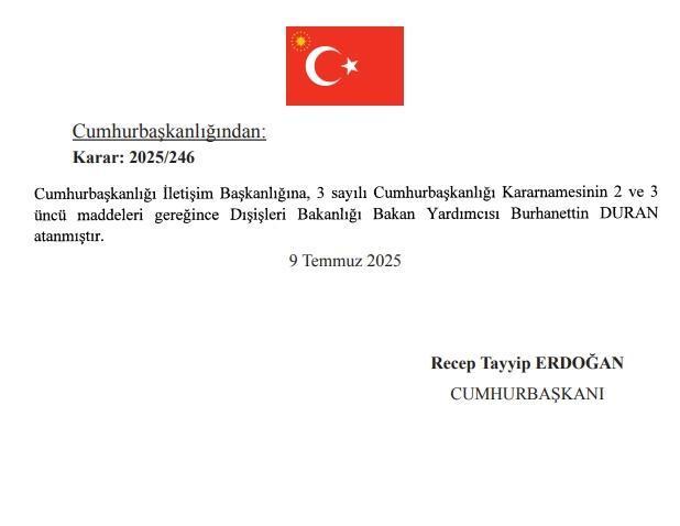 İletişim başkanı kim oldu? Yeni İletişim Başkanı Burhanettin Duran kimdir?