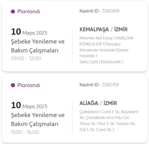 İzmir GEDİZ elektrik kesintisi! 10 Mayıs İzmir'de elektrik kesintisi ne zaman bitecek, elektrikler ne zaman gelecek?