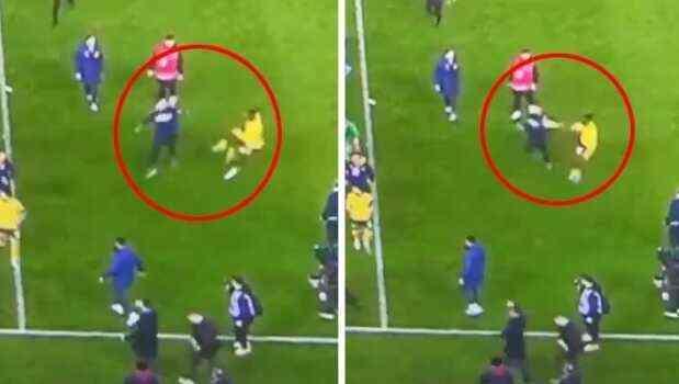 Trabzonspor-Fenerbahçe maçının sonunda taraftarlar sahaya girdi