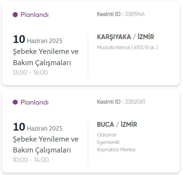 İzmir GEDİZ elektrik kesintisi! 5 Haziran İzmir'de elektrik kesintisi ne zaman bitecek, elektrikler ne zaman gelecek?