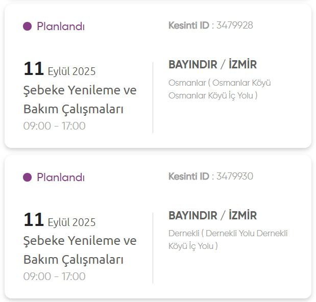 İzmir GEDİZ elektrik kesintisi! 11 Eylül İzmir'de elektrik kesintisi ne zaman bitecek, elektrikler ne zaman gelecek?