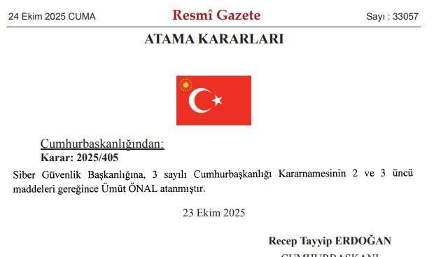 Yeni Siber Güvenlik Başkanı kim oldu? Siber Güvenlik Başkanı Ümit Önal kimdir?