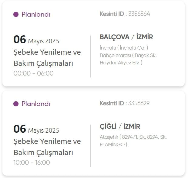İzmir GEDİZ elektrik kesintisi! 6 Mayıs İzmir'de elektrik kesintisi ne zaman bitecek, elektrikler ne zaman gelecek?
