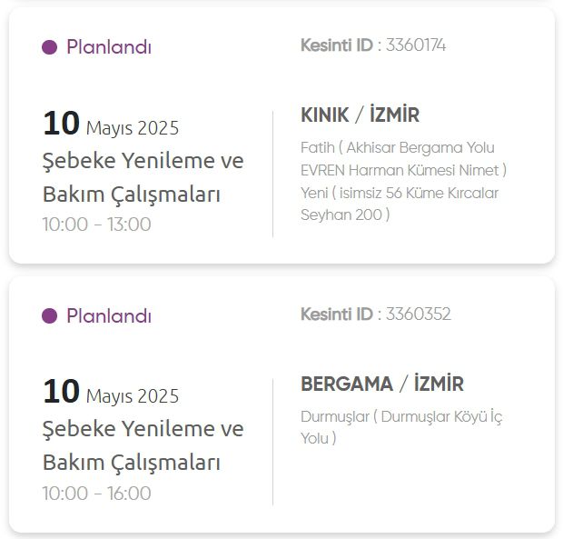 İzmir GEDİZ elektrik kesintisi! 10 Mayıs İzmir'de elektrik kesintisi ne zaman bitecek, elektrikler ne zaman gelecek?