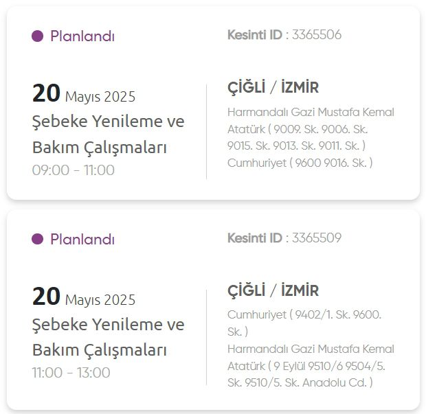 İzmir GEDİZ elektrik kesintisi! 20 Mayıs İzmir'de elektrik kesintisi ne zaman bitecek, elektrikler ne zaman gelecek?