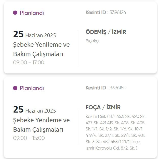 İzmir GEDİZ elektrik kesintisi! 25 Haziran İzmir'de elektrik kesintisi ne zaman bitecek, elektrikler ne zaman gelecek?