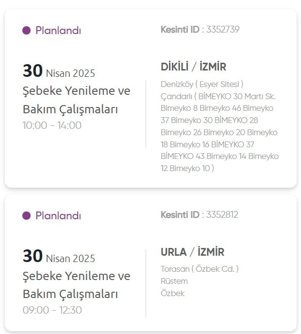 İzmir GEDİZ elektrik kesintisi! 30 Nisan İzmir'de elektrik kesintisi ne zaman bitecek, elektrikler ne zaman gelecek?