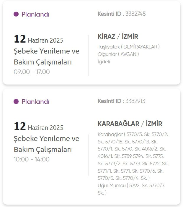 İzmir GEDİZ elektrik kesintisi! 12 Haziran İzmir'de elektrik kesintisi ne zaman bitecek, elektrikler ne zaman gelecek?