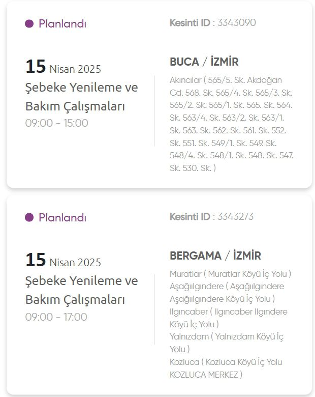 İzmir GEDİZ elektrik kesintisi! 15 Nisan İzmir'de elektrik kesintisi ne zaman bitecek, elektrikler ne zaman gelecek?