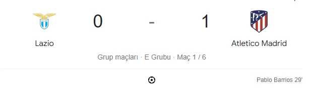 Lazio Atletico Madrid maçı kaç kaç, bitti mi? MAÇ SKORU! Lazio Atletico Madrid maçı kaç kaç, canlı maç skoru! Canlı maç anlatımı!