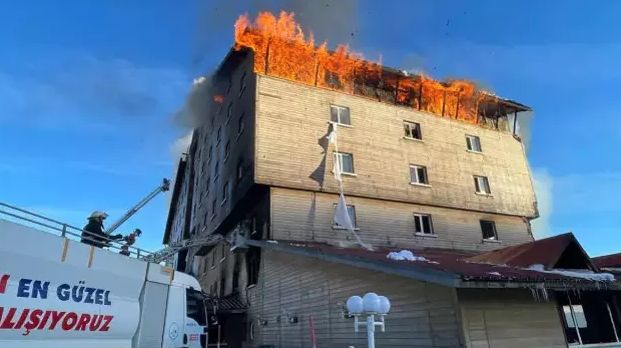 Kartalkaya nerede, yanan otel nerede?
