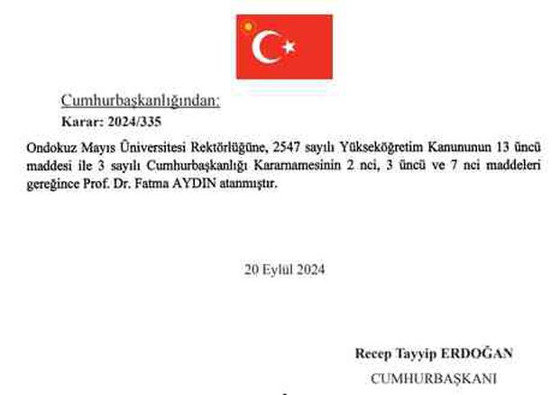Ondokuz Mayıs Üniversitesi yeni rektörü kim oldu? Ondokuz Mayıs Üniversitesi Rektörü Prof. Dr. Fatma Aydın kimdir, kaç yaşında, nereli, branşı ne?