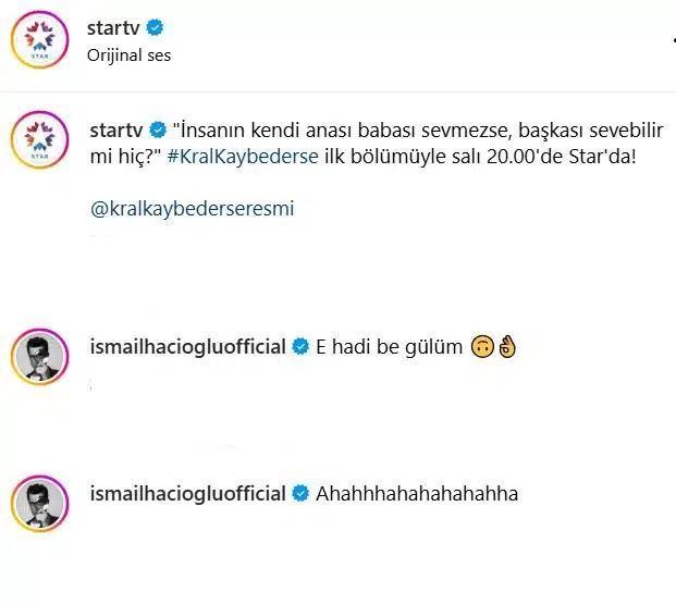 İsmail Hacıoğlu'nun dizisi yerine eski sevgilisinin dizisi geldi! 'Hadi be gülüm' yorumu