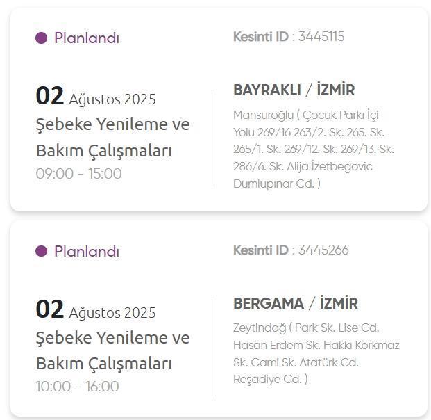 İzmir GEDİZ elektrik kesintisi! 2 Ağustos İzmir'de elektrik kesintisi ne zaman bitecek, elektrikler ne zaman gelecek?