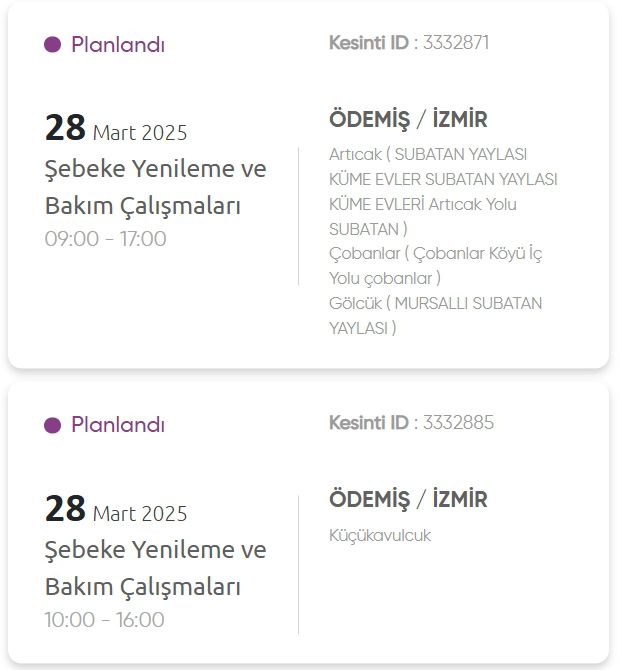 İzmir GEDİZ elektrik kesintisi! 28 Mart İzmir'de elektrik kesintisi ne zaman bitecek, elektrikler ne zaman gelecek?