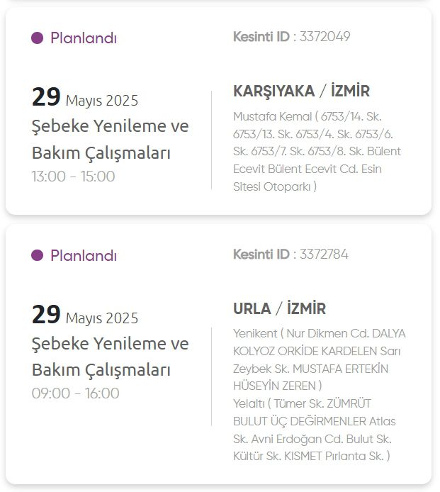 İzmir GEDİZ elektrik kesintisi! 29 Mayıs İzmir'de elektrik kesintisi ne zaman bitecek, elektrikler ne zaman gelecek?