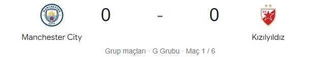 Manchester City Crvena Zvezda maçı kaç kaç, bitti mi? MAÇ SKORU! M.City Crvena Zvezda maçı kaç kaç, canlı maç skoru! Canlı maç anlatımı!
