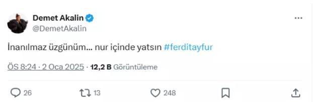 Sanat dünyası yasta! 'Herkesin bir benzeri türedi sen hariç'