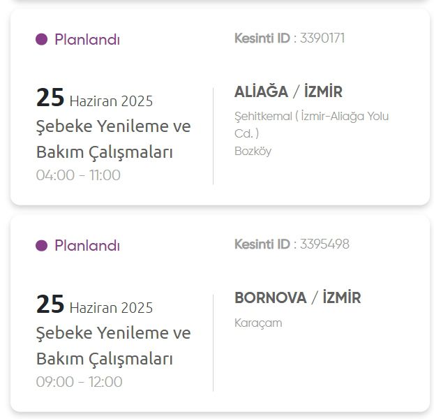 İzmir GEDİZ elektrik kesintisi! 25 Haziran İzmir'de elektrik kesintisi ne zaman bitecek, elektrikler ne zaman gelecek?