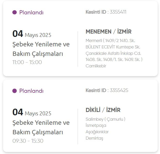 İzmir GEDİZ elektrik kesintisi! 4-5 Mayıs İzmir'de elektrik kesintisi ne zaman bitecek, elektrikler ne zaman gelecek?