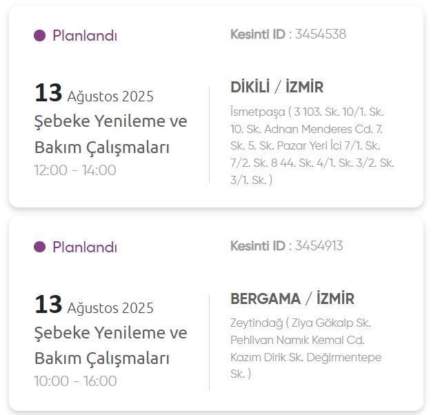 İzmir GEDİZ elektrik kesintisi! 13 Ağustos İzmir'de elektrik kesintisi ne zaman bitecek, elektrikler ne zaman gelecek?