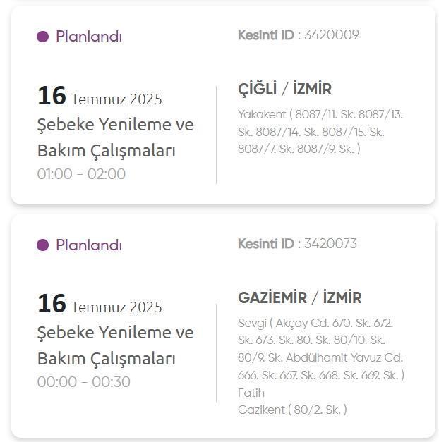 İzmir GEDİZ elektrik kesintisi! 16 Temmuz İzmir'de elektrik kesintisi ne zaman bitecek, elektrikler ne zaman gelecek?