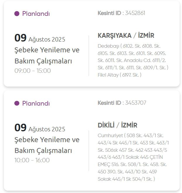 İzmir GEDİZ elektrik kesintisi! 9 Ağustos İzmir'de elektrik kesintisi ne zaman bitecek, elektrikler ne zaman gelecek?