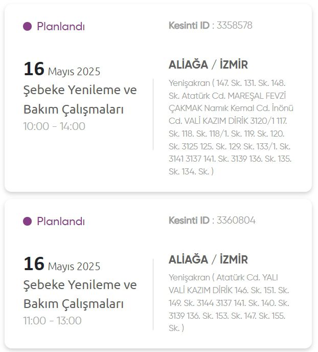 İzmir GEDİZ elektrik kesintisi! 16 Mayıs İzmir'de elektrik kesintisi ne zaman bitecek, elektrikler ne zaman gelecek?