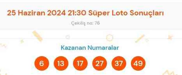 Süper Loto sonuçları açıklandı! 25 Haziran Süper Loto kazanan numaralar neler? Süper Loto sonuçlarına ne zaman, nereden bakılır?