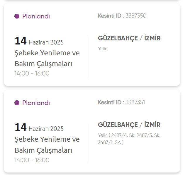 İzmir GEDİZ elektrik kesintisi! 14 Haziran İzmir'de elektrik kesintisi ne zaman bitecek, elektrikler ne zaman gelecek?