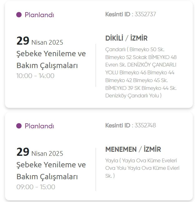 İzmir GEDİZ elektrik kesintisi! 29 Nisan İzmir'de elektrik kesintisi ne zaman bitecek, elektrikler ne zaman gelecek?