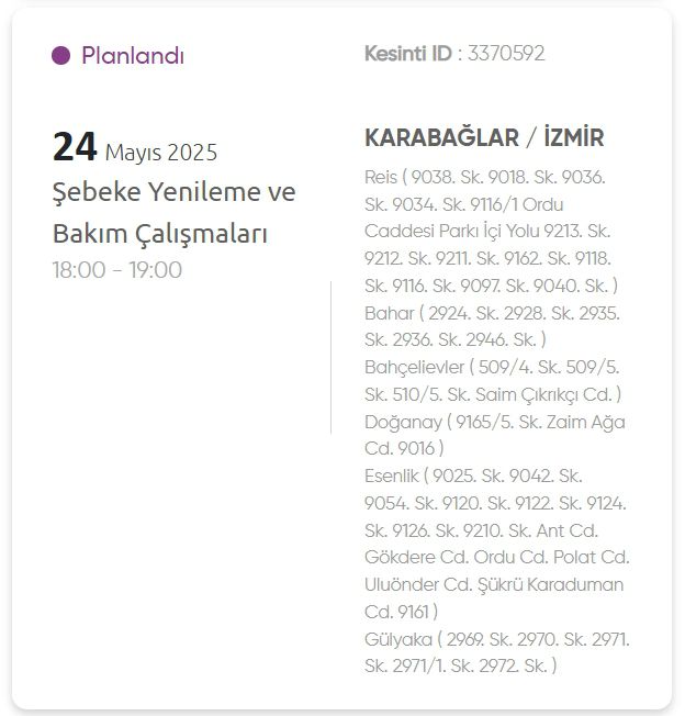 İzmir GEDİZ elektrik kesintisi! 24 Mayıs İzmir'de elektrik kesintisi ne zaman bitecek, elektrikler ne zaman gelecek?