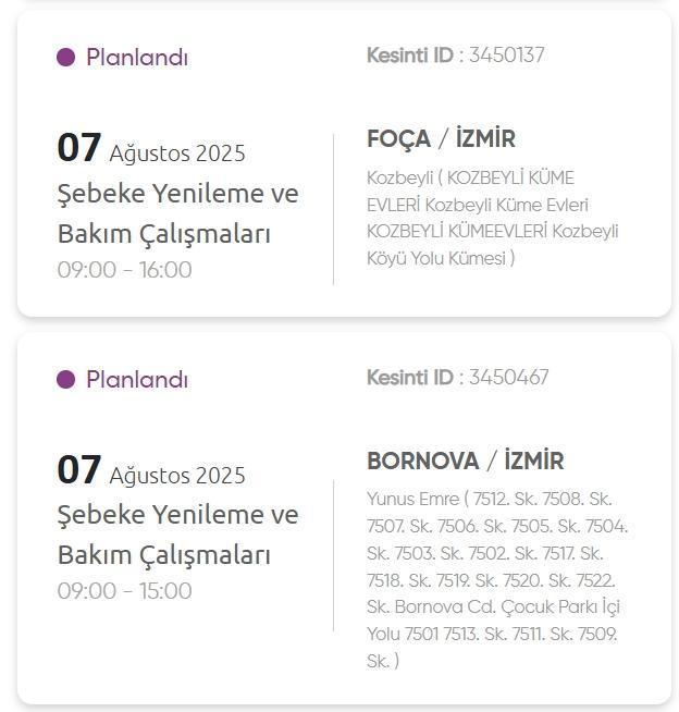 İzmir GEDİZ elektrik kesintisi! 7 Ağustos İzmir'de elektrik kesintisi ne zaman bitecek, elektrikler ne zaman gelecek?
