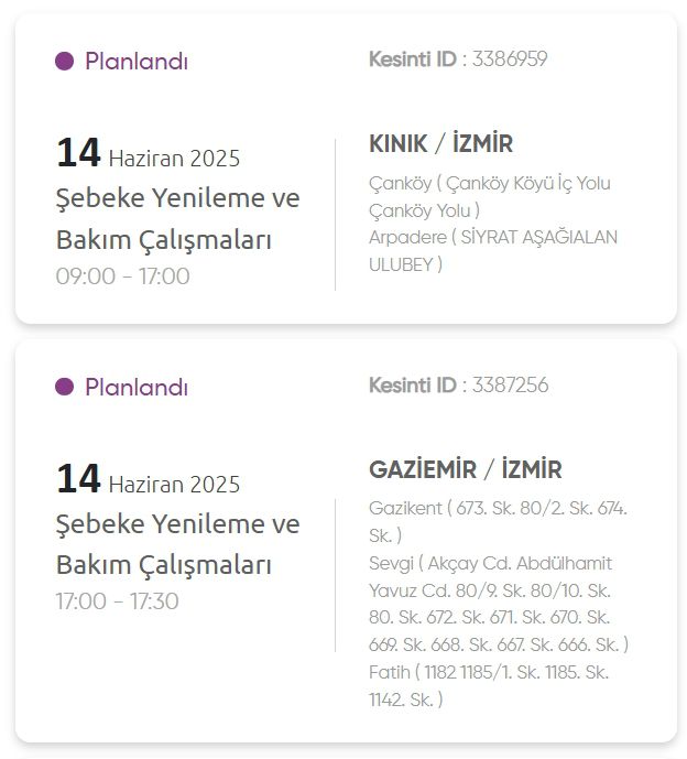 İzmir GEDİZ elektrik kesintisi! 14 Haziran İzmir'de elektrik kesintisi ne zaman bitecek, elektrikler ne zaman gelecek?
