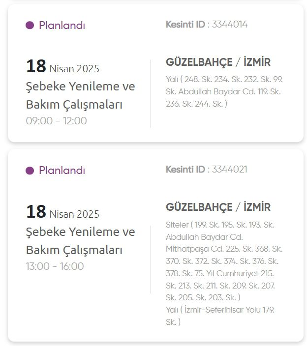 İzmir GEDİZ elektrik kesintisi! 18 Nisan İzmir'de elektrik kesintisi ne zaman bitecek, elektrikler ne zaman gelecek?