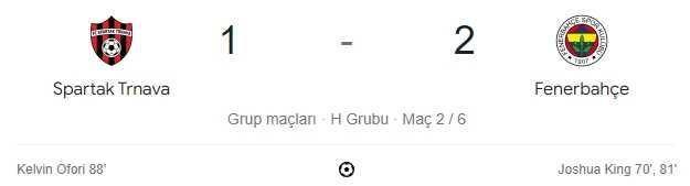 Spartak Trnava - Fenerbahçe maçı kaç kaç, bitti mi? MAÇ SKORU! Spartak Trnava - FB maçı kaç kaç, canlı maç skoru! Canlı maç anlatımı!
